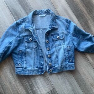 Highway Jeans Light Blue Denim Cropped Jacket with 3/4 sleeves